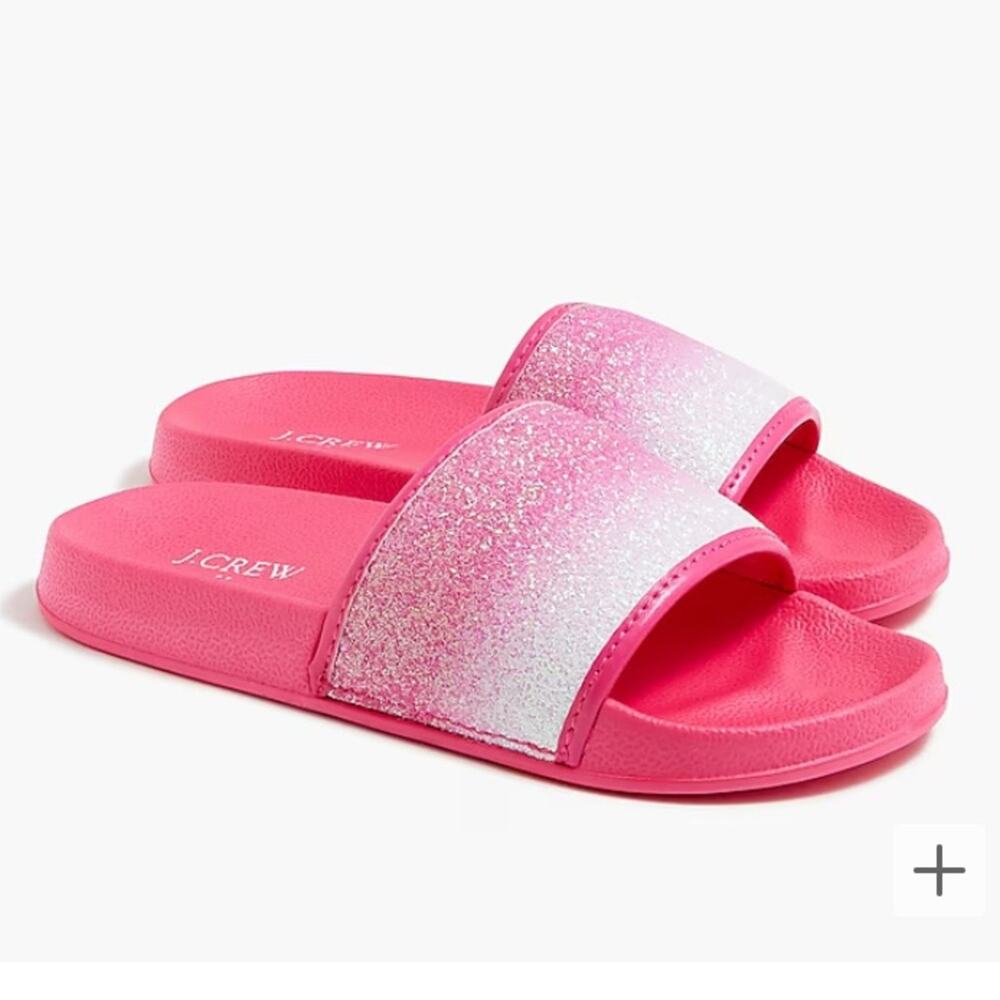Crewcuts ombré glitter slide sandals